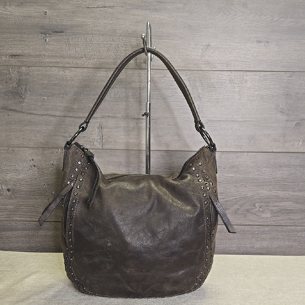 Frye and Co. Brown Studded Leather Women's Bag